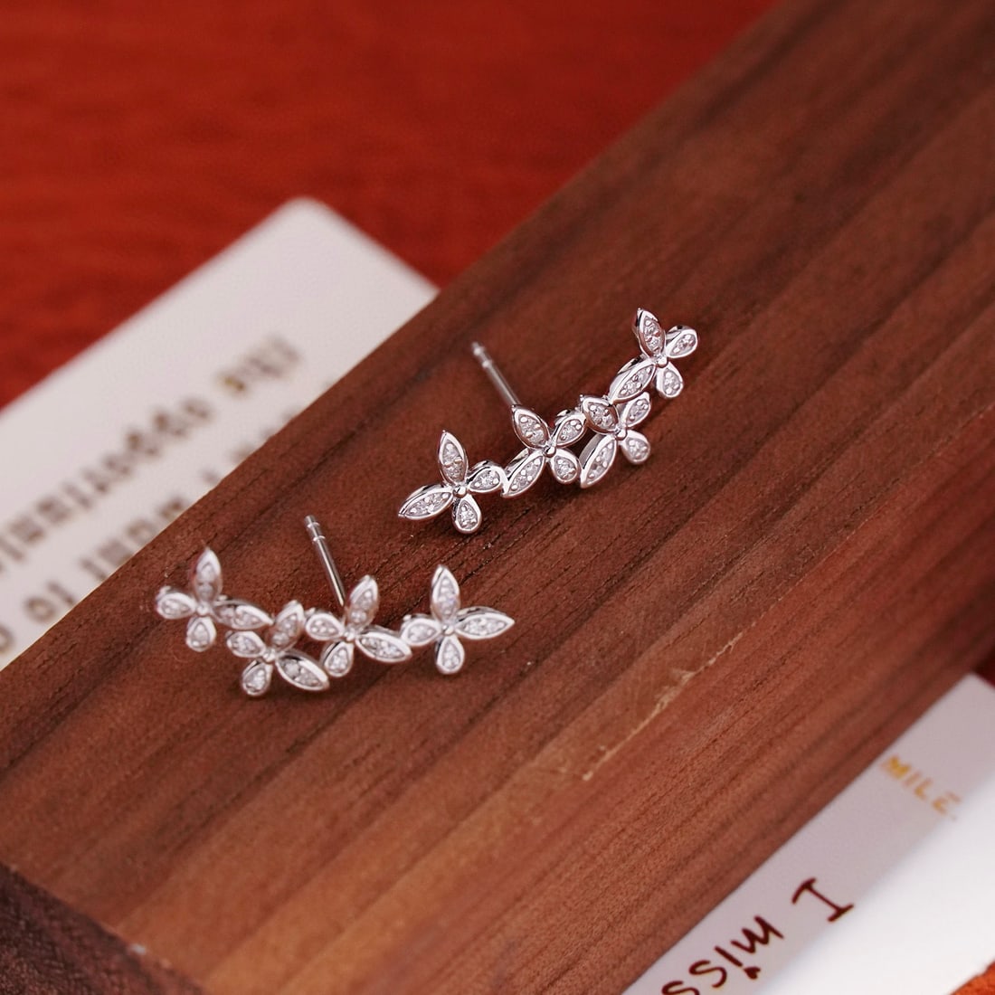 14k Gold 0.16 Ct Natural H Diamond Earrings - 2