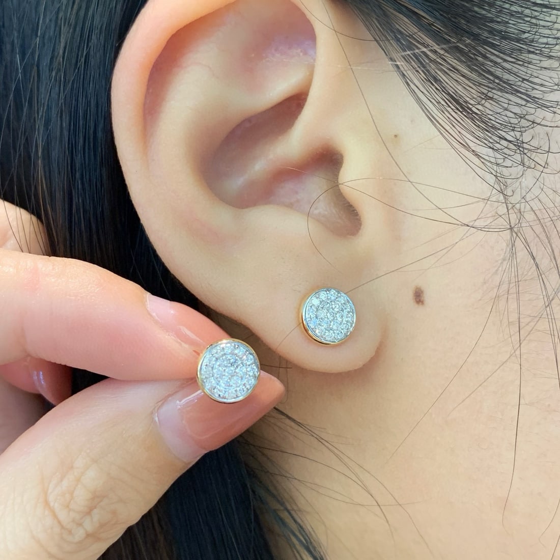 14k Gold 0.3 Ct Natural H Diamond Earrings - 5