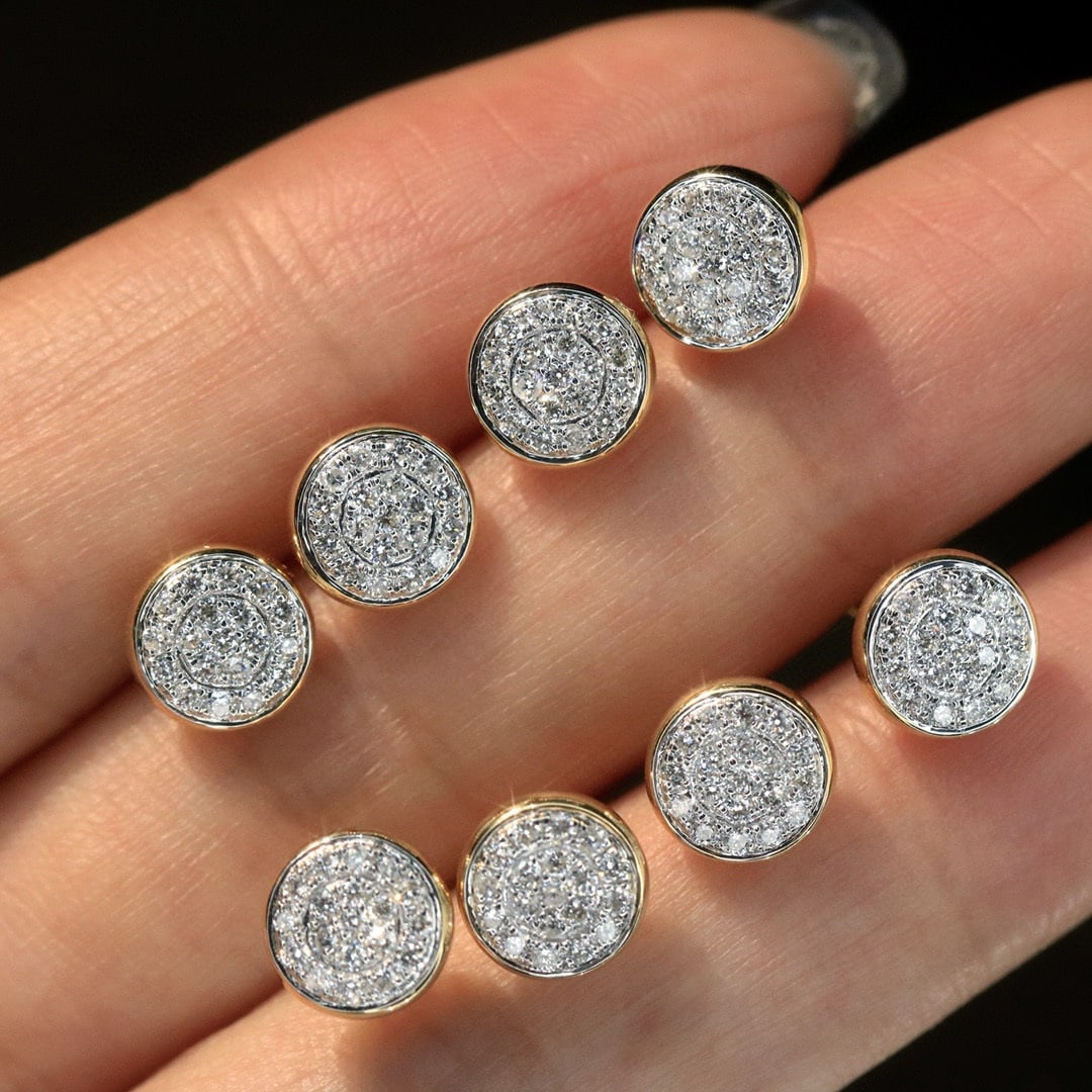 14k Gold 0.3 Ct Natural H Diamond Earrings - 6