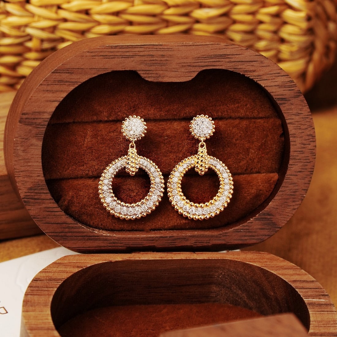 14k Gold 0.6 Ct Natural H Diamond Earrings - 2