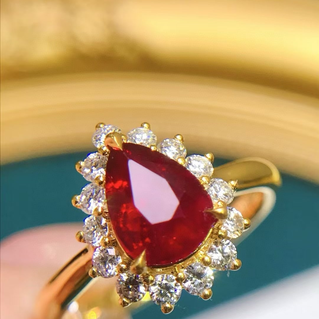 14k Gold 2.12 Ctw Natural Ruby & Diamond Ring - 2