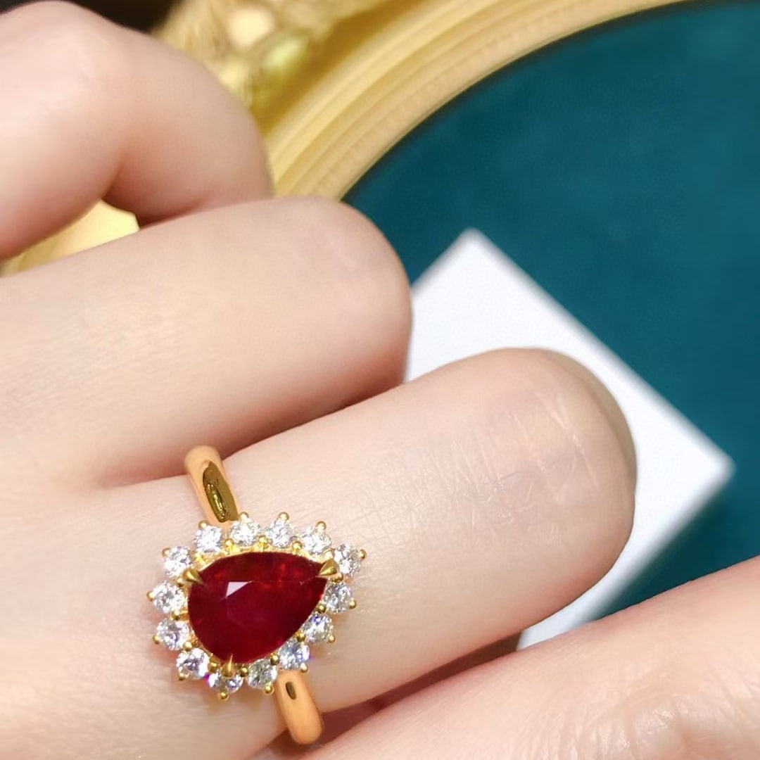 14k Gold 2.12 Ctw Natural Ruby & Diamond Ring - 3