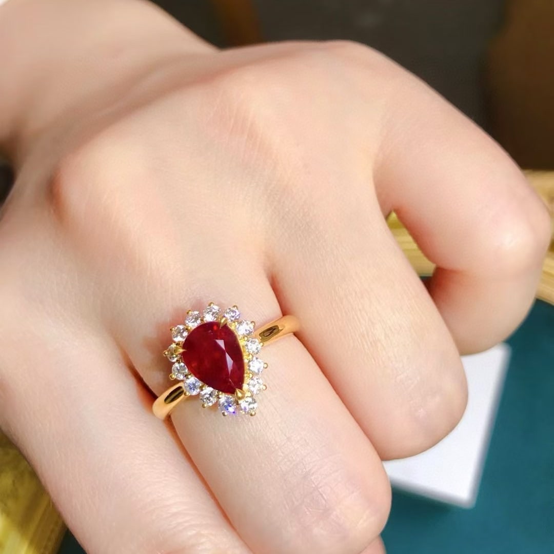 14k Gold 2.12 Ctw Natural Ruby & Diamond Ring - 4