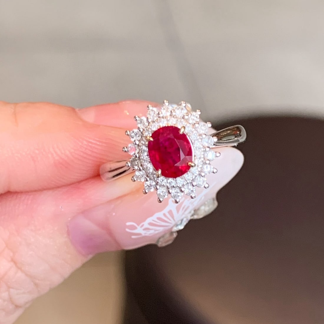 14k Gold 1.14 Ctw Natural Ruby & Diamond Ring - 4