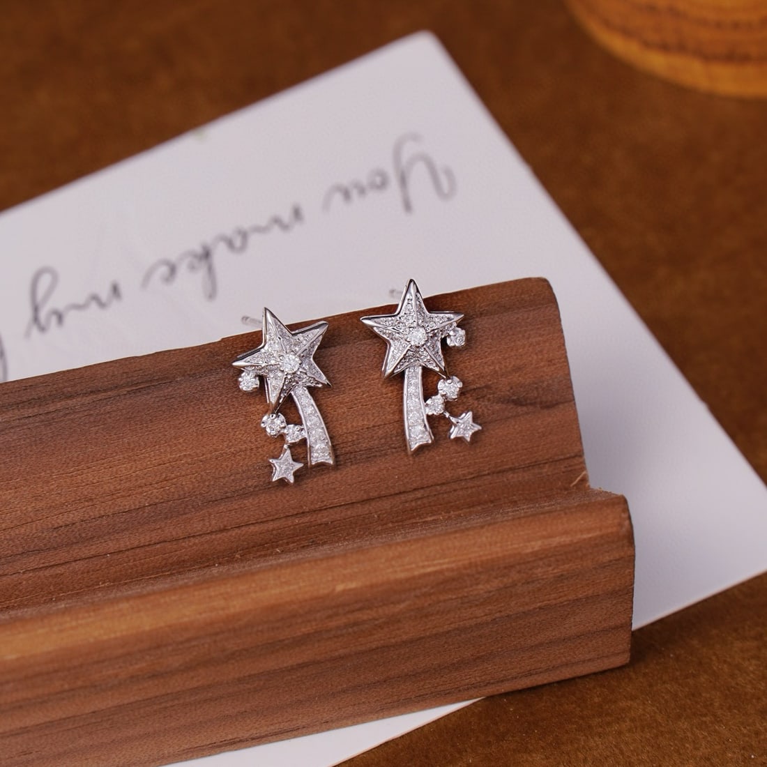 14k Gold 0.34 Ct Natural H Diamond Earrings - 5