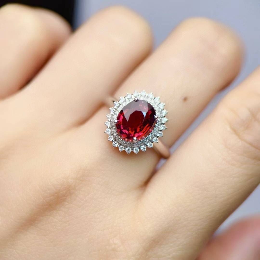 14k Gold 1.85 Ct Natural Tourmaline & Diamond Ring - 6