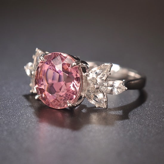 14k Gold 5.52 Ctw Natural Tourmaline & Sapphire Ring - 3