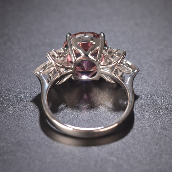 14k Gold 5.52 Ctw Natural Tourmaline & Sapphire Ring - 4