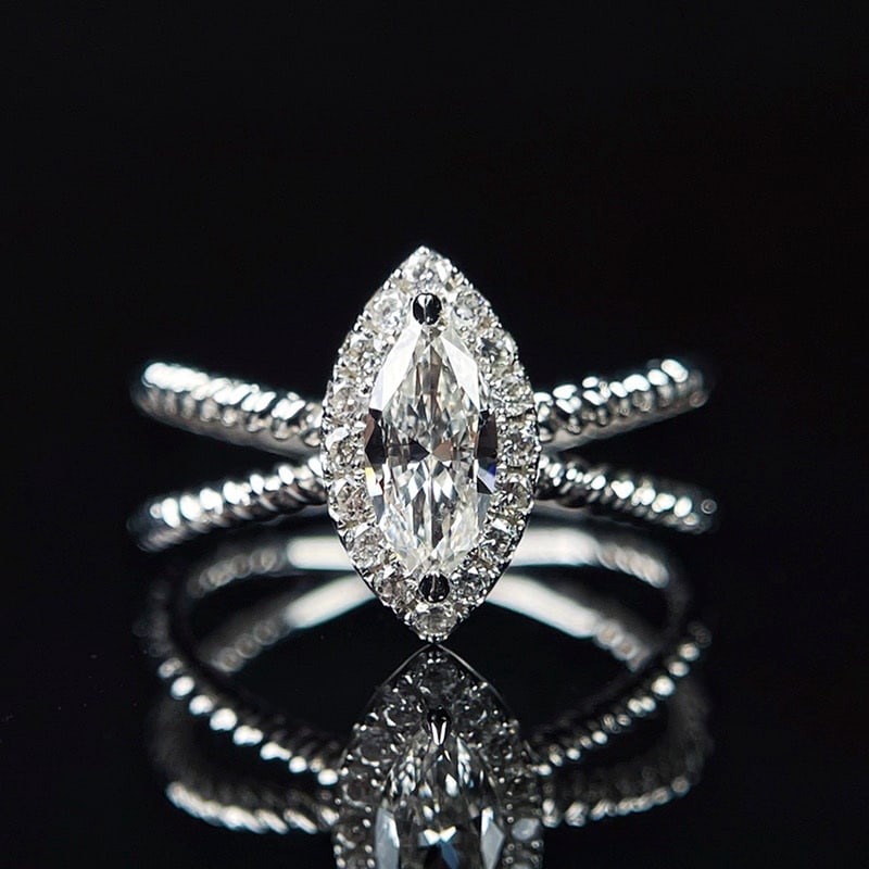 Gia Certified 14k Gold 0.33 Ct Natural F If Marquise Diamond Ring: Ref:231020183 // gold content:14k gold // ring size:7. 25us // // main gemstone:diamond // certified:gia // shape:marquise // carat weight:0. 33ct // clarity grade:if // color:f // treatment:natural