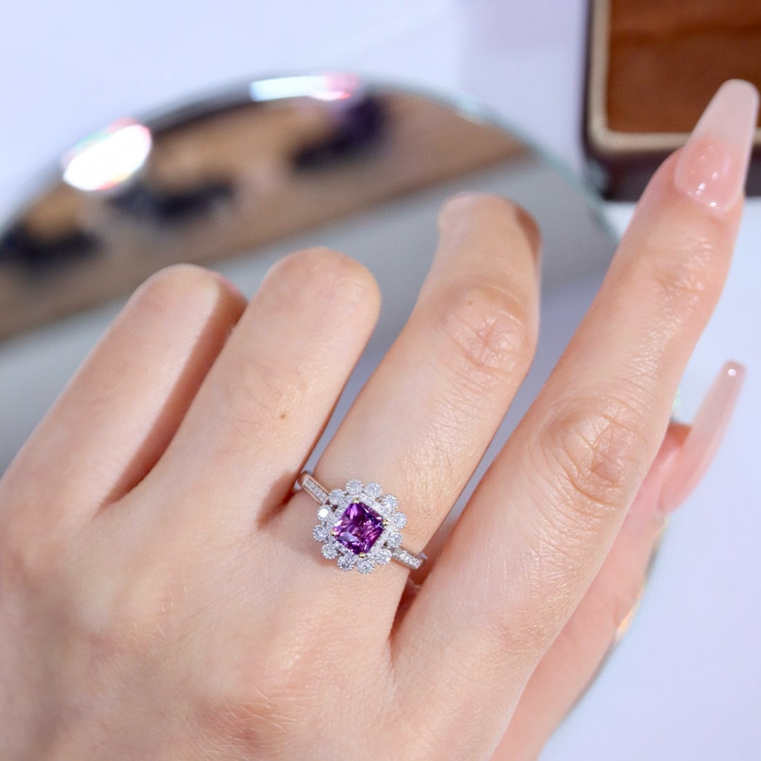 14k Gold 1.07 Ctw Natural Sapphire & Diamond Ring - 3