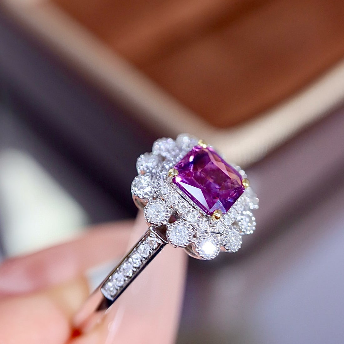 14k Gold 1.07 Ctw Natural Sapphire & Diamond Ring - 6