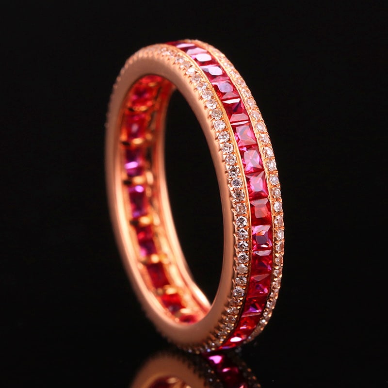 14k Gold 1.49 Ctw Natural Ruby & Diamond Ring - 2