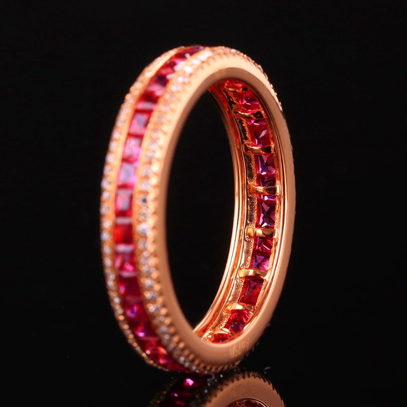 14k Gold 1.49 Ctw Natural Ruby & Diamond Ring - 3