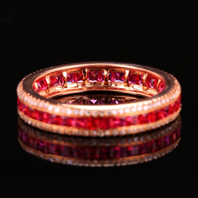 14k Gold 1.49 Ctw Natural Ruby & Diamond Ring - 4
