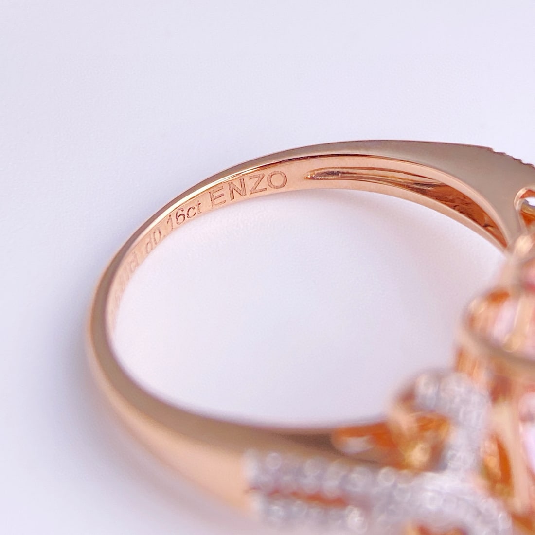 14k Gold 6.97 Ctw Natural Morganite & Diamond Ring - 4