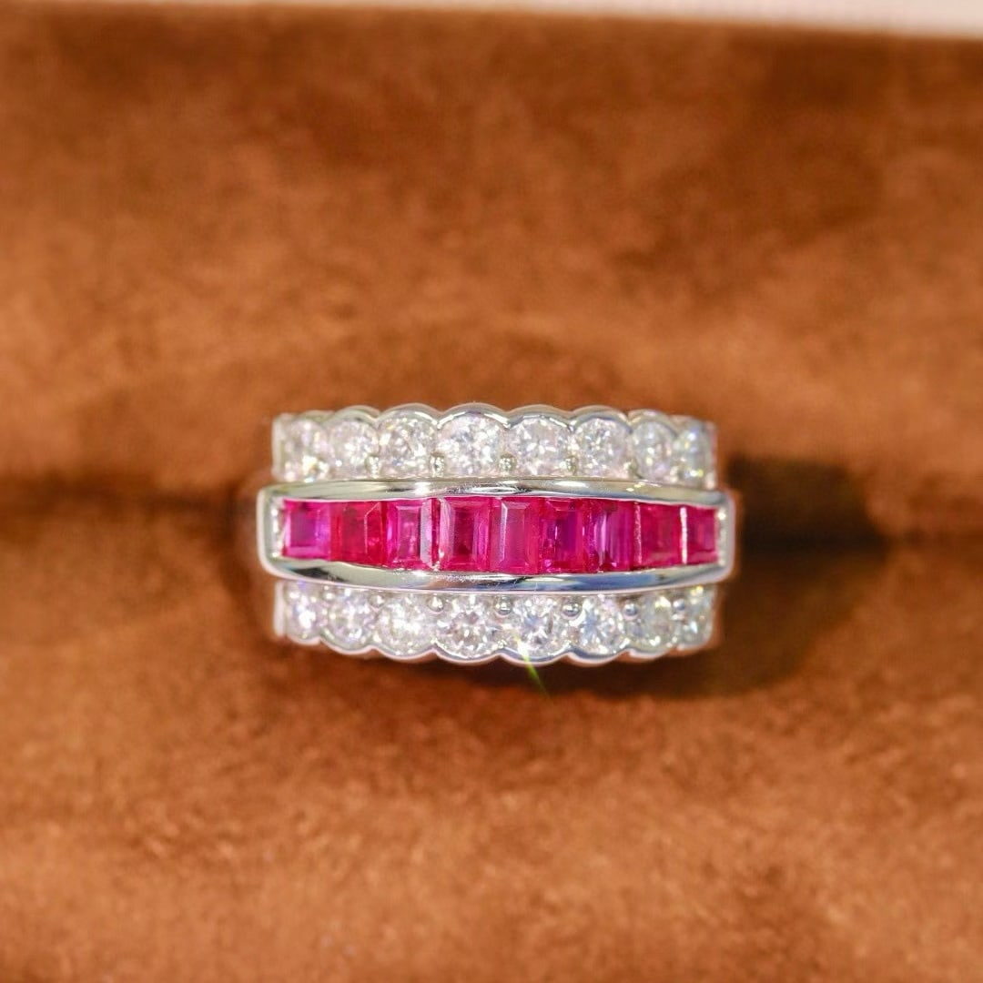 14k Gold 1.77 Ctw Natural Ruby & Diamond Ring - 2