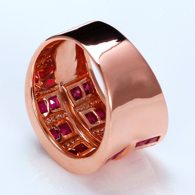 14k Gold 2.72 Ctw Natural Ruby & Diamond Ring - 3