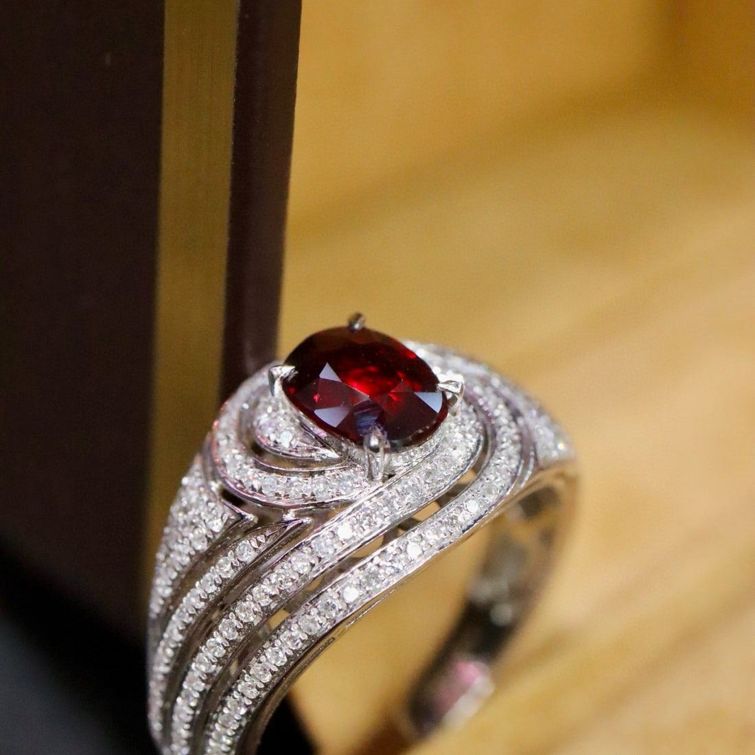 14k Gold 1.56 Ctw Natural Ruby & Diamond Ring - 5