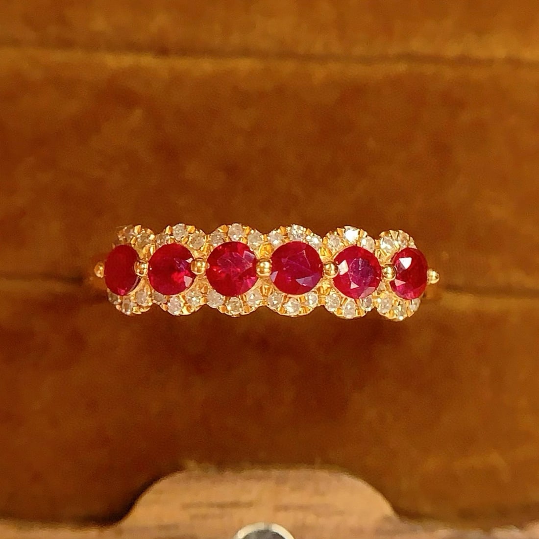 14k Gold 0.8 Ct Natural Ruby & Diamond Ring - 2