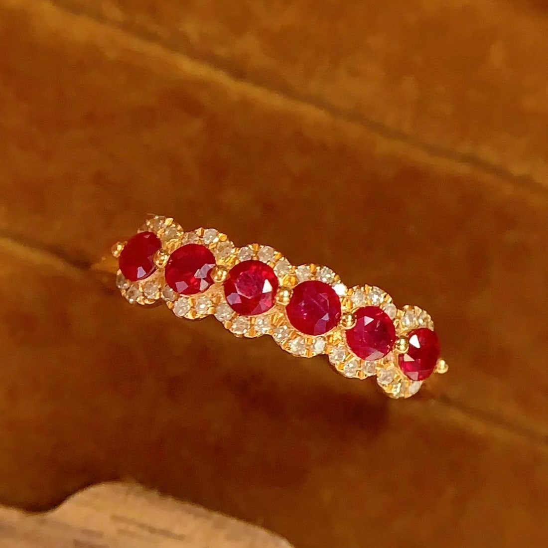 14k Gold 0.8 Ct Natural Ruby & Diamond Ring - 3