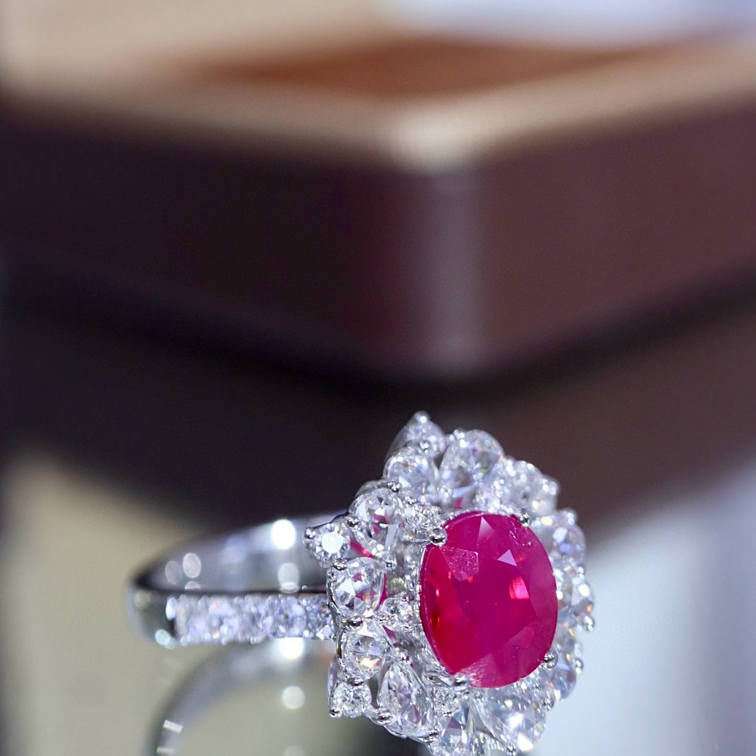 14k Gold 2.47 Ctw Natural Ruby & Diamond Ring - 2