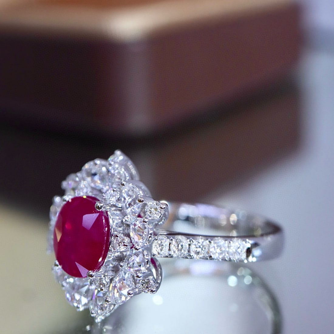 14k Gold 2.47 Ctw Natural Ruby & Diamond Ring - 3