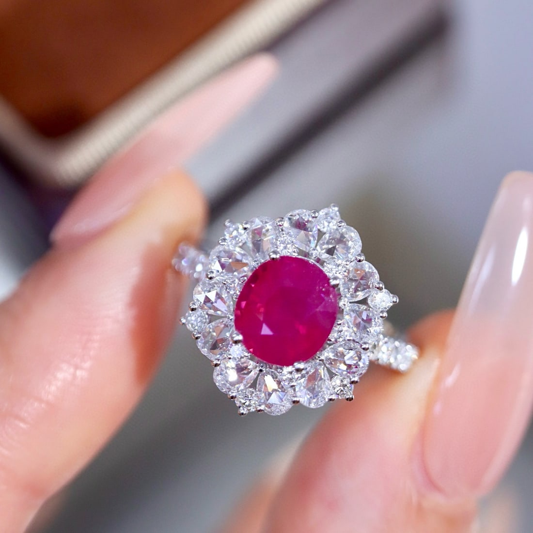 14k Gold 2.47 Ctw Natural Ruby & Diamond Ring - 6
