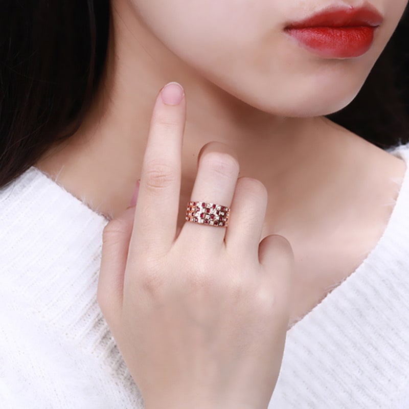 14k Gold 0.65 Ctw Natural Ruby & Diamond Ring - 5
