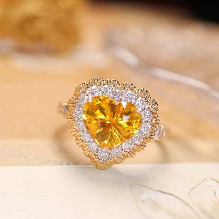 14k Gold 2.33 Ctw Natural Sapphire & Diamond Ring - 3