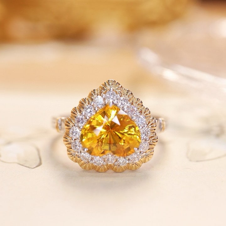 14k Gold 2.33 Ctw Natural Sapphire & Diamond Ring - 4