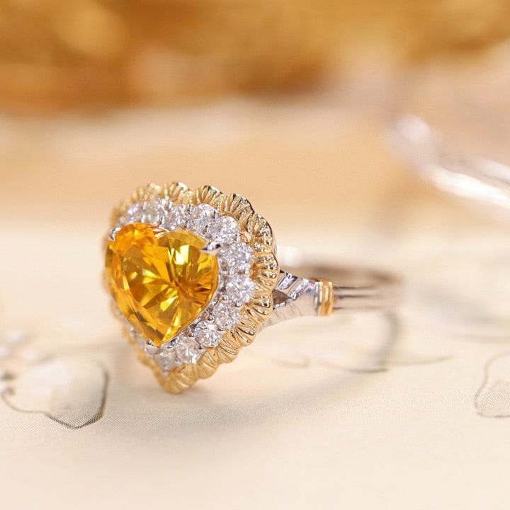 14k Gold 2.33 Ctw Natural Sapphire & Diamond Ring - 5