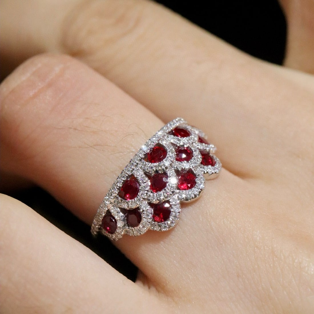 14k Gold 1.66 Ctw Natural Ruby & Diamond Ring - 5