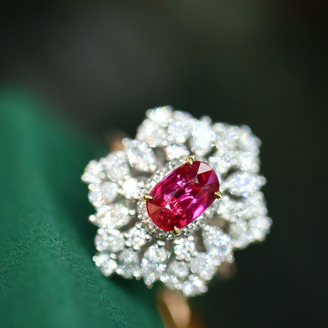 14k Gold 1.11 Ctw Natural Ruby & Diamond Ring (1 of 7)