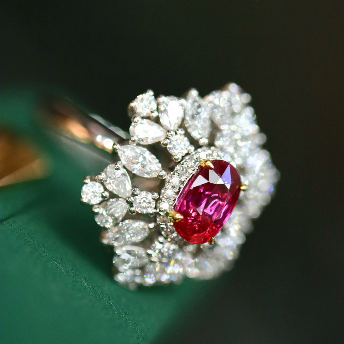 14k Gold 1.11 Ctw Natural Ruby & Diamond Ring - 5