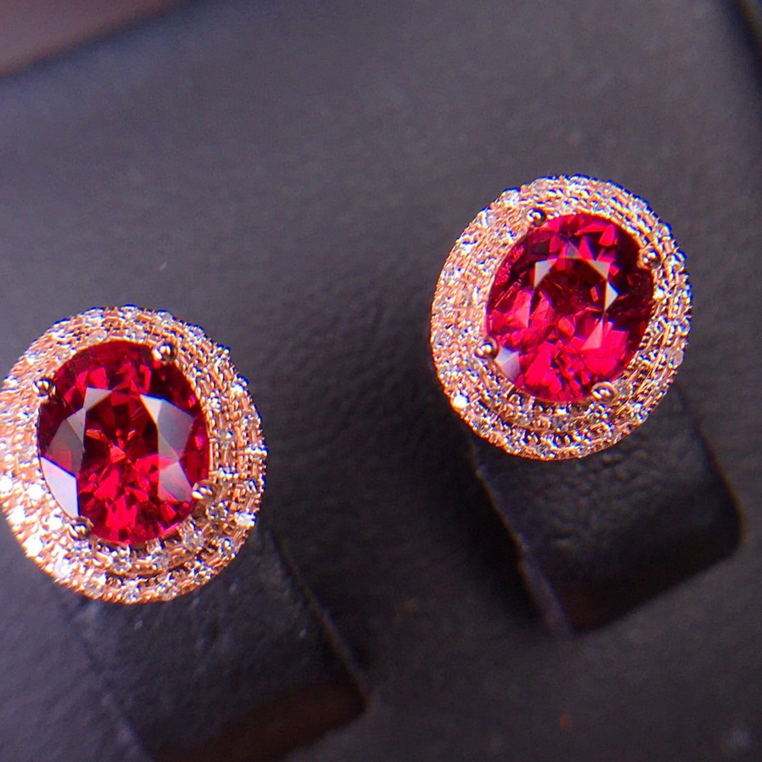 14k Gold 2.01 Ct Natural Tourmaline & Diamond Earrings - 5