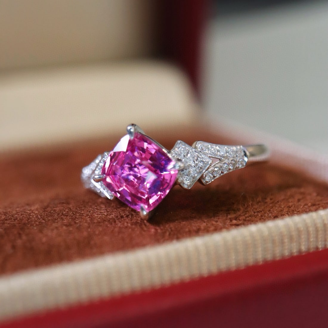 14k Gold 1.11 Ct Natural Sapphire & Diamond Ring - 5