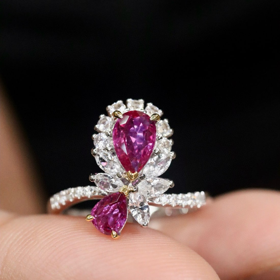 14k Gold 1.15 Ctw Natural Ruby & Diamond Ring - 2