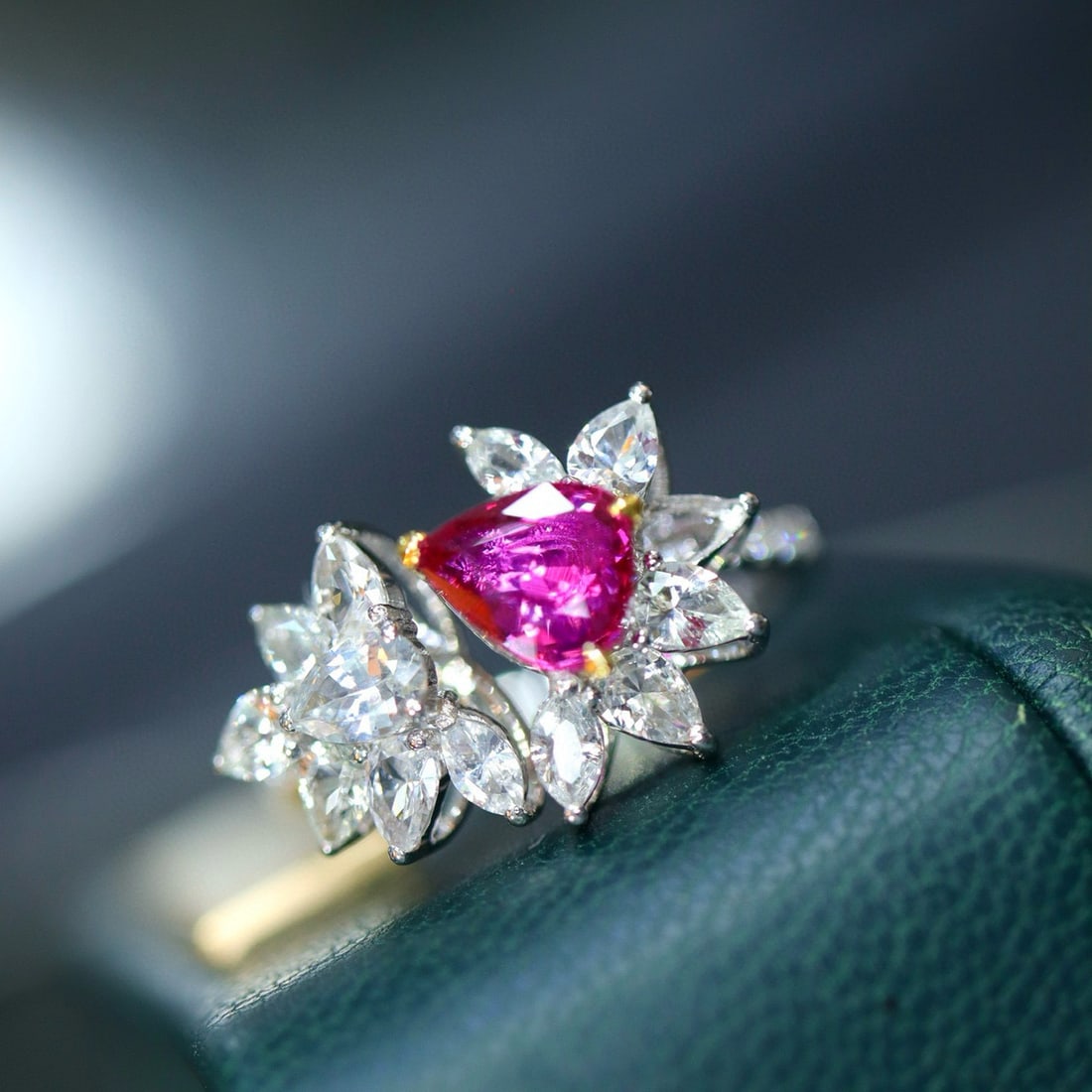 14k Gold 1.11 Ctw Natural Ruby & Diamond Ring - 6