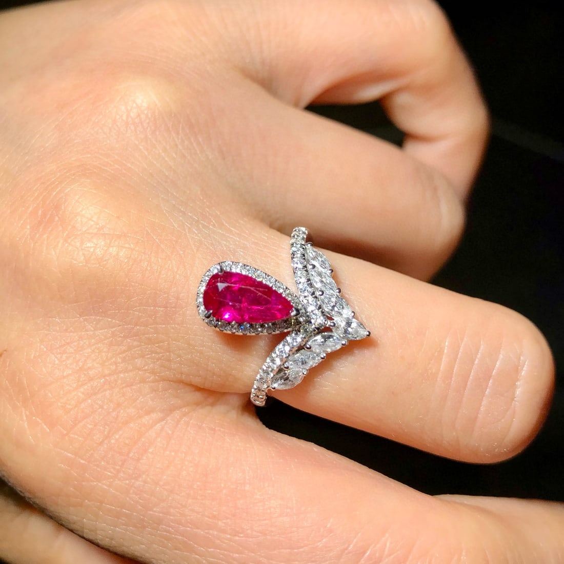 14k Gold 1.32 Ctw Natural Ruby & Diamond Ring - 5