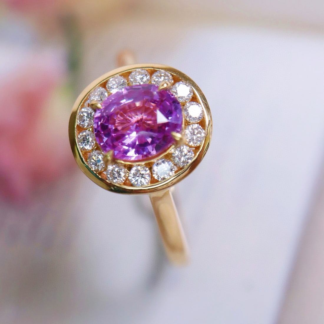 14k Gold 1.33 Ctw Natural Sapphire & Diamond Ring - 2