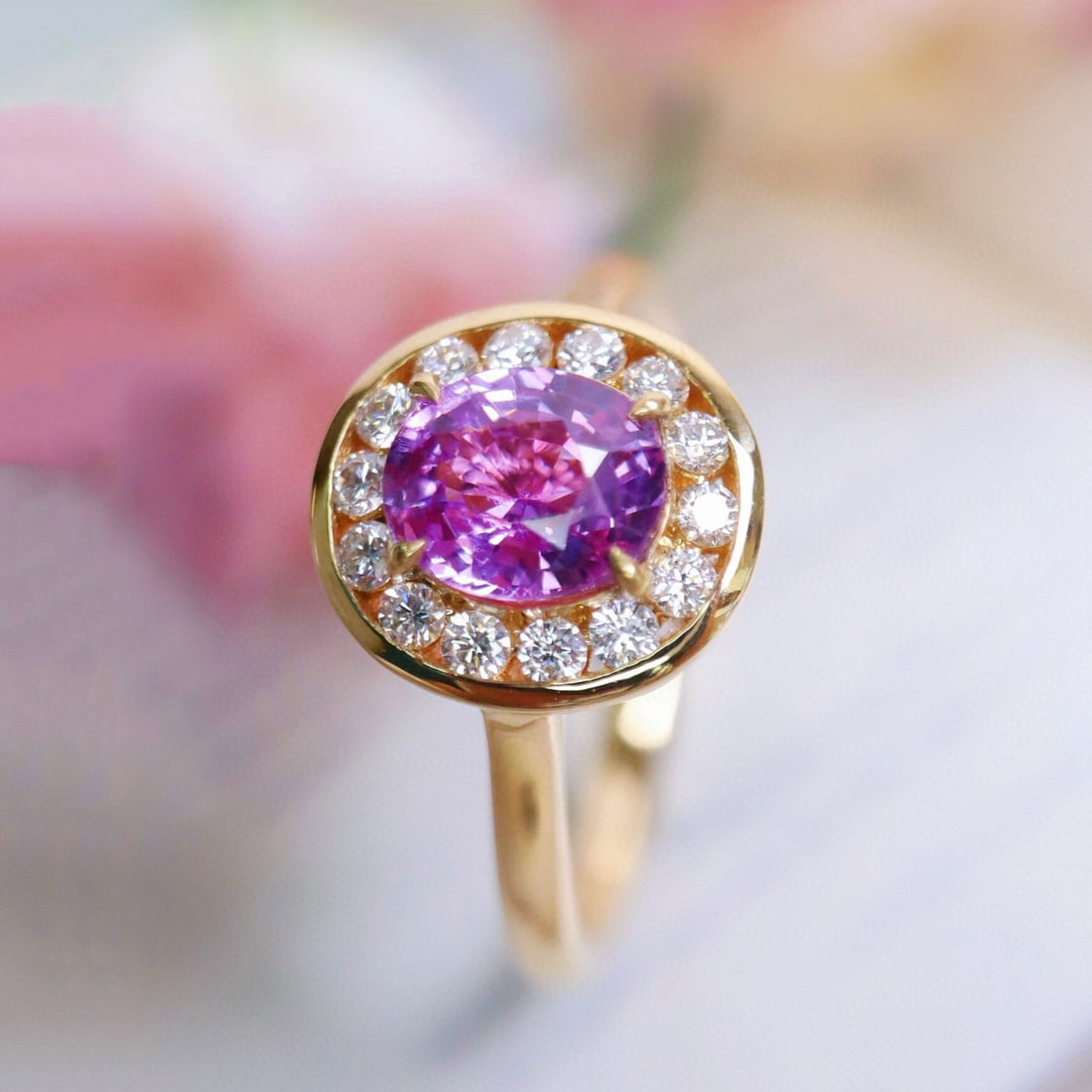 14k Gold 1.33 Ctw Natural Sapphire & Diamond Ring - 3