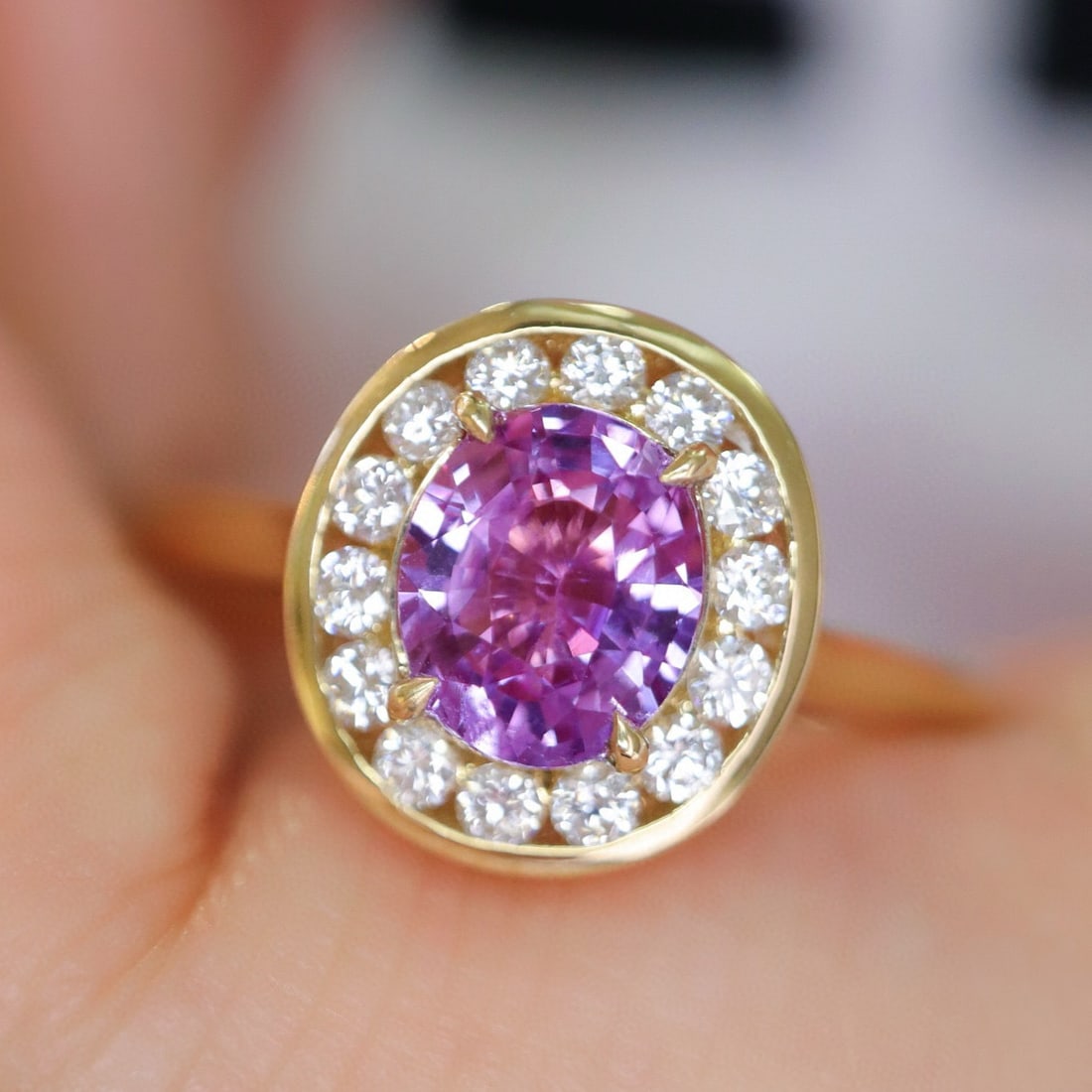 14k Gold 1.33 Ctw Natural Sapphire & Diamond Ring - 4