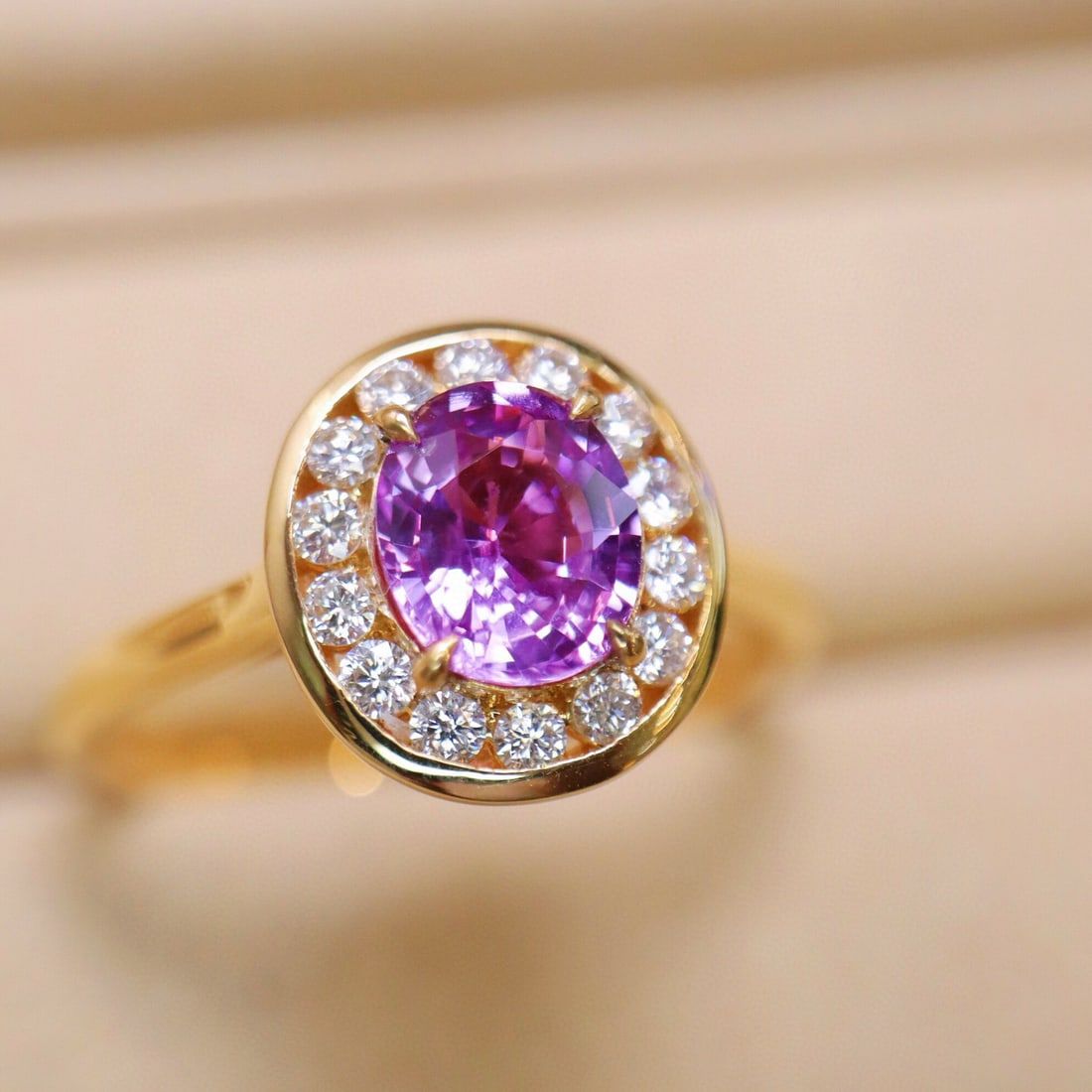 14k Gold 1.33 Ctw Natural Sapphire & Diamond Ring - 5