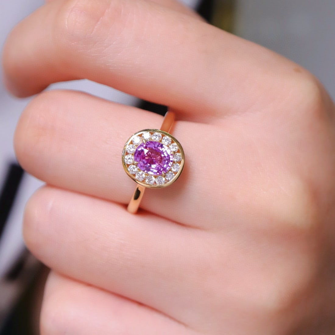 14k Gold 1.33 Ctw Natural Sapphire & Diamond Ring - 6