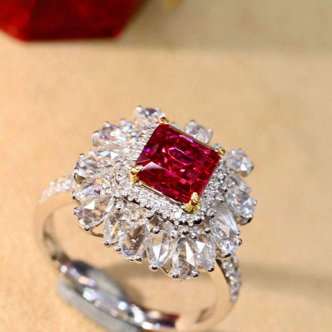 14k Gold 2.11 Ctw Natural Ruby & Diamond Ring - 2