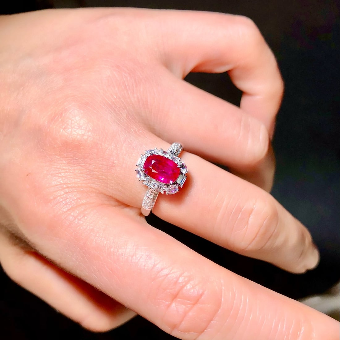 14k Gold 1.71 Ctw Natural Ruby & Diamond Ring - 4
