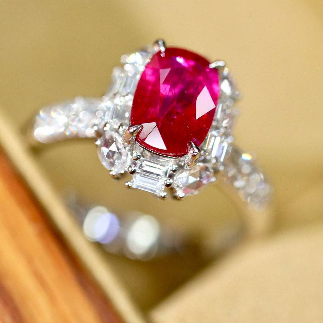 14k Gold 1.71 Ctw Natural Ruby & Diamond Ring - 6
