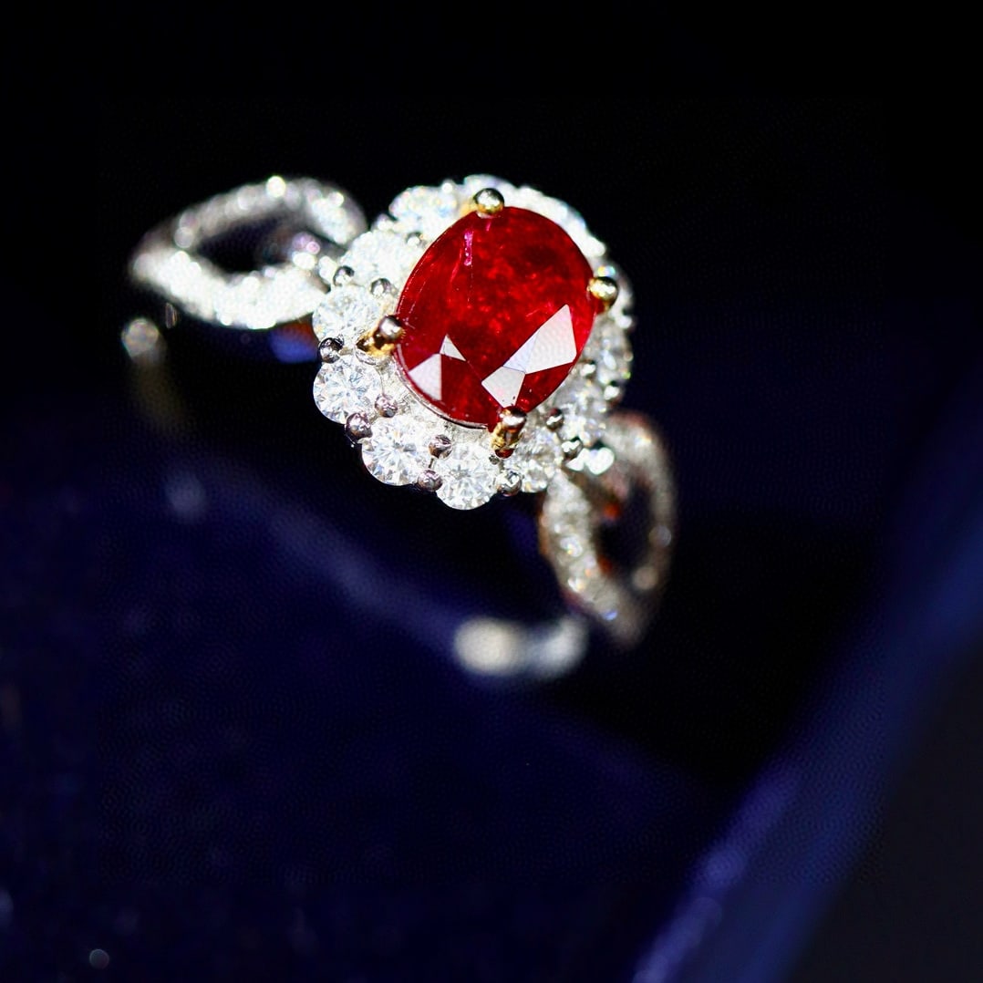14k Gold 1.02 Ctw Natural Ruby & Diamond Ring - 2