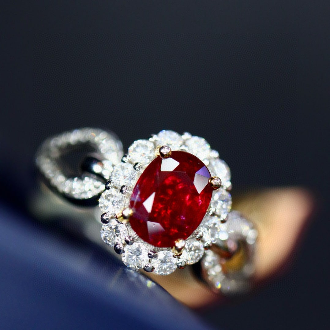14k Gold 1.02 Ctw Natural Ruby & Diamond Ring - 5