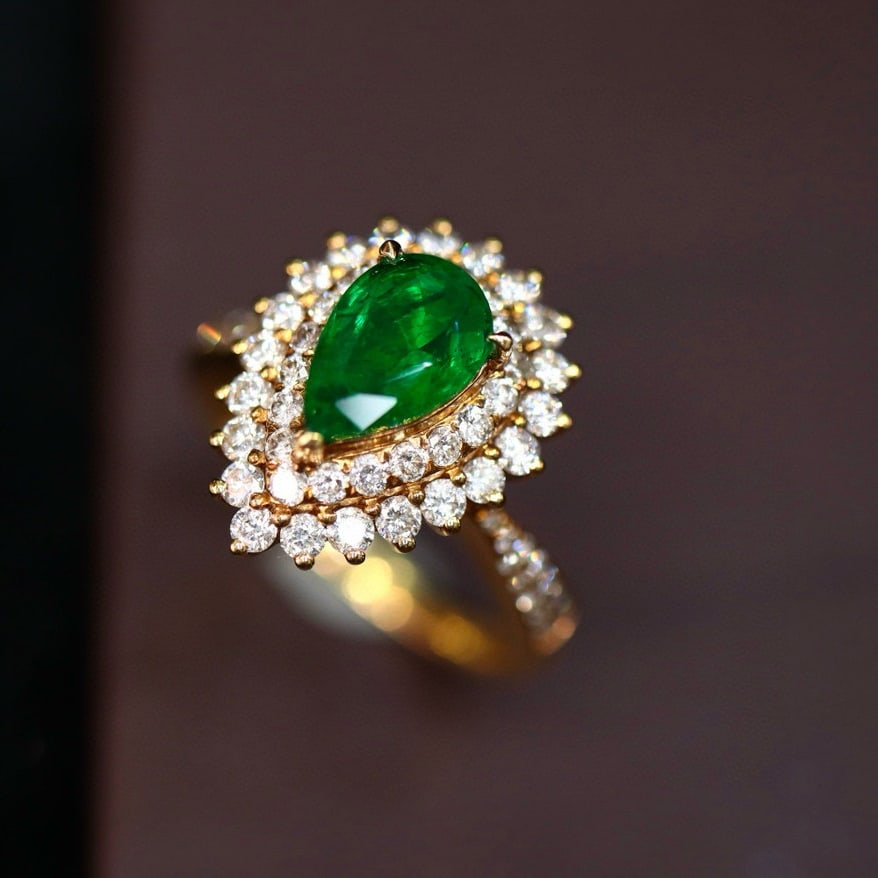 14k Gold 2.37 Ctw Natural Emerald & Diamond Ring - 3
